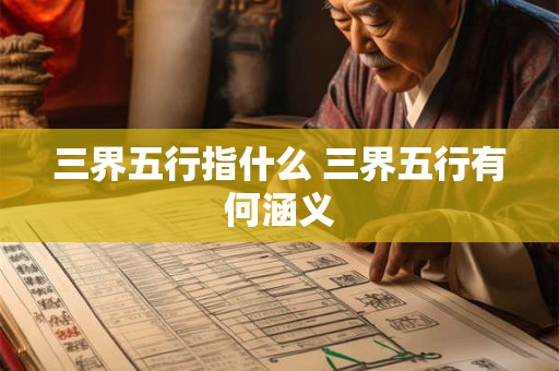 三界五行指什么 三界五行有何涵义