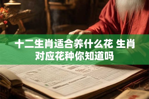 十二生肖适合养什么花 生肖对应花种你知道吗