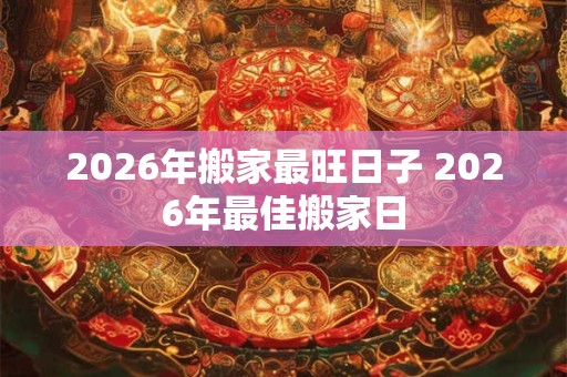 2026年搬家最旺日子 2026年最佳搬家日