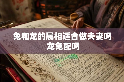 兔和龙的属相适合做夫妻吗 龙兔配吗 兔和龙的属相适合做夫妻吗 龙兔配吗