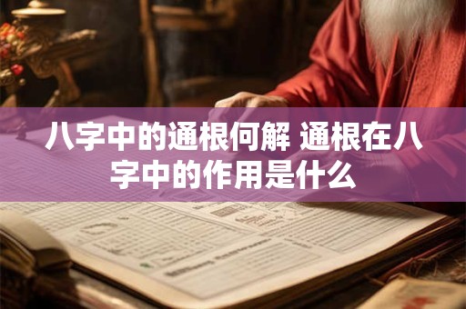 八字中的通根何解 通根在八字中的作用是什么