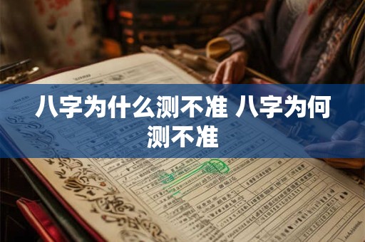 八字为什么测不准 八字为何测不准