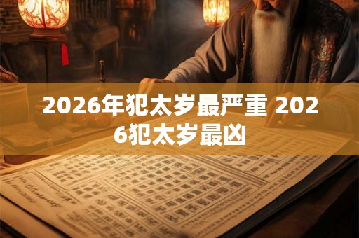 2026年犯太岁最严重 2026犯太岁最凶