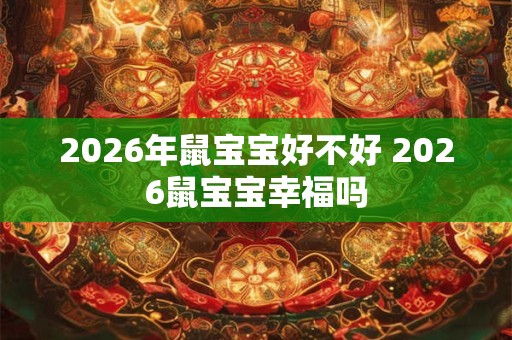 2026年鼠宝宝好不好 2026鼠宝宝幸福吗