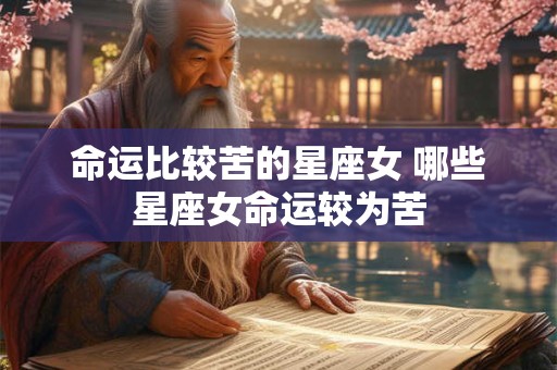 命运比较苦的星座女 哪些星座女命运较为苦 命运比较苦的星座女 哪些星座女命运较为苦
