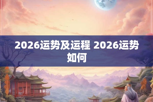 2026运势及运程 2026运势如何