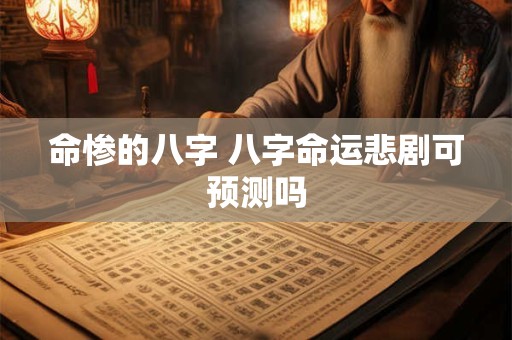 命惨的八字 八字命运悲剧可预测吗