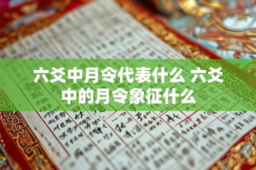 六爻中月令代表什么 六爻中的月令象征什么 六爻中月令代表什么 六爻中的月令象征什么