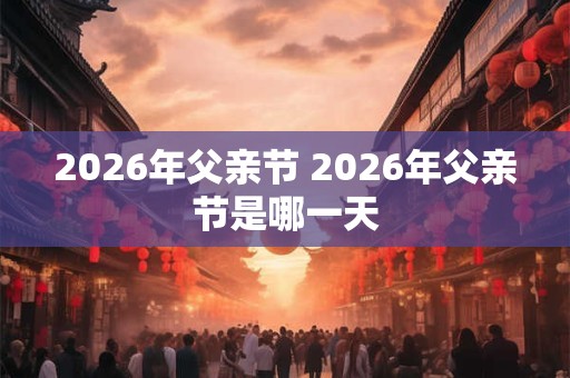 2026年父亲节 2026年父亲节是哪一天