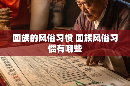 回族的风俗习惯 回族风俗习惯有哪些