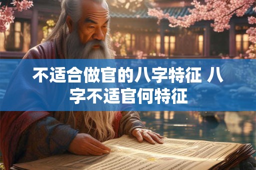 不适合做官的八字特征 八字不适官何特征
