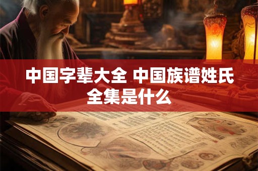 中国字辈大全 中国族谱姓氏全集是什么 中国字辈大全 中国族谱姓氏全集是什么