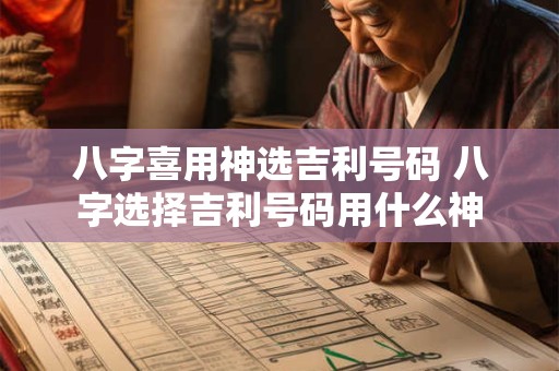 八字喜用神选吉利号码 八字选择吉利号码用什么神