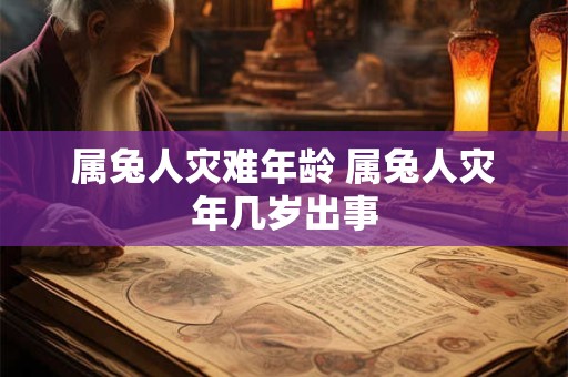 属兔人灾难年龄 属兔人灾年几岁出事