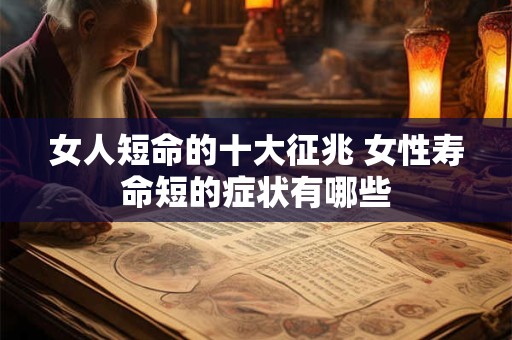 女人短命的十大征兆 女性寿命短的症状有哪些