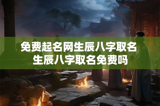 免费起名网生辰八字取名 生辰八字取名免费吗