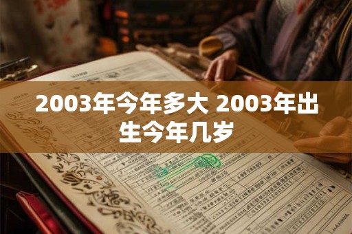 2003年今年多大 2003年出生今年几岁