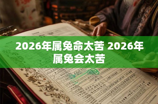 2026年属兔命太苦 2026年属兔会太苦