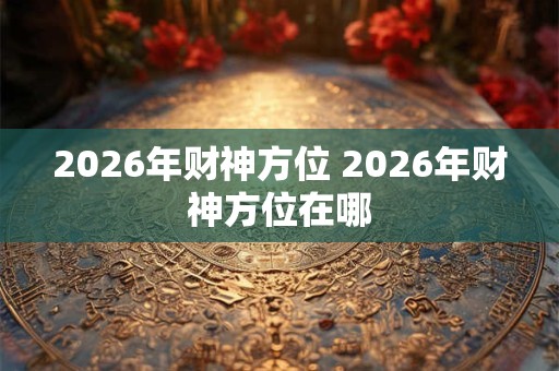 2026年财神方位 2026年财神方位在哪