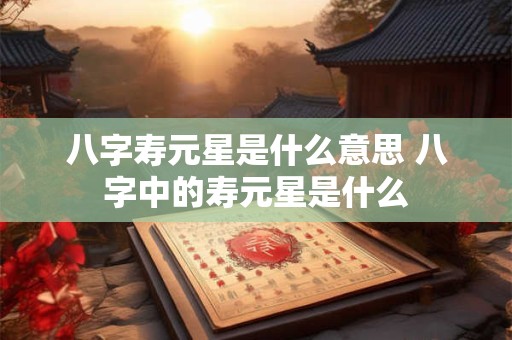 八字寿元星是什么意思 八字中的寿元星是什么