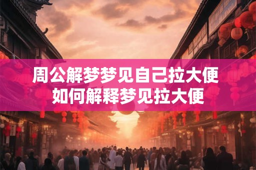 周公解梦梦见自己拉大便 如何解释梦见拉大便