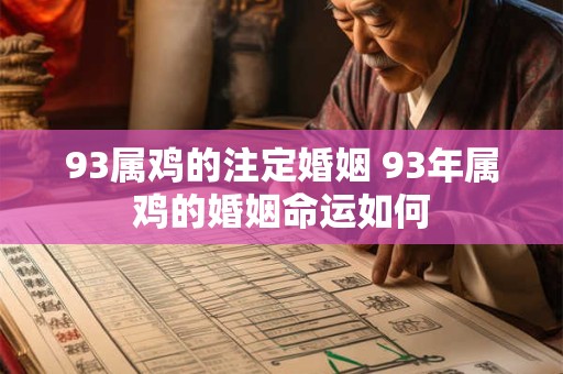 93属鸡的注定婚姻 93年属鸡的婚姻命运如何