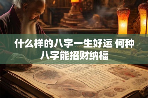 什么样的八字一生好运 何种八字能招财纳福