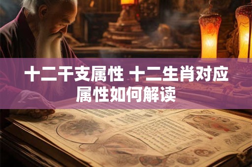 十二干支属性 十二生肖对应属性如何解读 十二干支属性 十二生肖对应属性如何解读