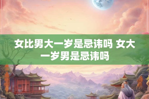 女比男大一岁是忌讳吗 女大一岁男是忌讳吗