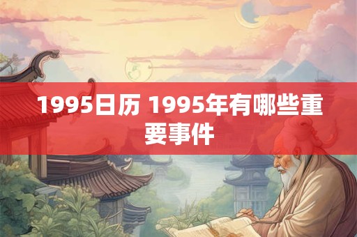 1995日历 1995年有哪些重要事件