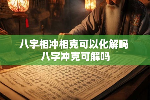 八字相冲相克可以化解吗 八字冲克可解吗