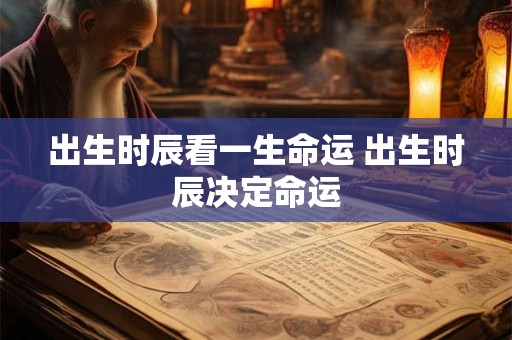 出生时辰看一生命运 出生时辰决定命运