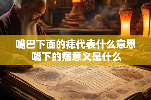 嘴巴下面的痣代表什么意思 嘴下的痣意义是什么