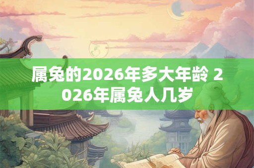 属兔的2026年多大年龄 2026年属兔人几岁