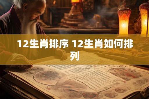 12生肖排序 12生肖如何排列
