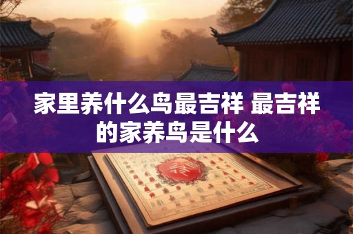 家里养什么鸟最吉祥 最吉祥的家养鸟是什么
