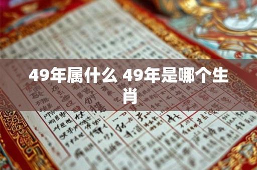 49年属什么 49年是哪个生肖
