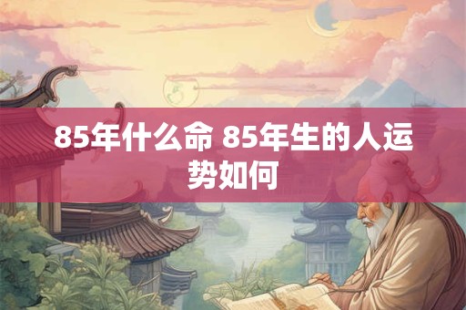 85年什么命 85年生的人运势如何