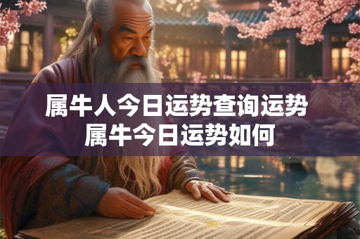属牛人今日运势查询运势 属牛今日运势如何 属牛人今日运势查询运势 属牛今日运势如何