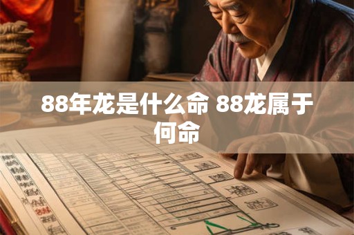 88年龙是什么命 88龙属于何命 88年龙是什么命 88龙属于何命