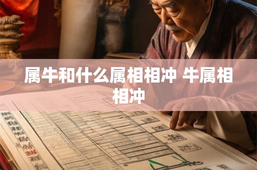 属牛和什么属相相冲 牛属相相冲