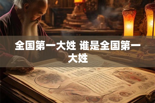 全国第一大姓 谁是全国第一大姓 全国第一大姓 谁是全国第一大姓