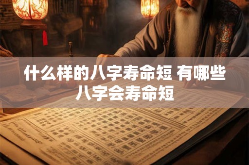 什么样的八字寿命短 有哪些八字会寿命短