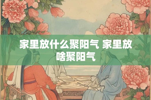 家里放什么聚阳气 家里放啥聚阳气 家里放什么聚阳气 家里放啥聚阳气