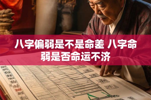 八字偏弱是不是命差 八字命弱是否命运不济 八字偏弱是不是命差 八字命弱是否命运不济