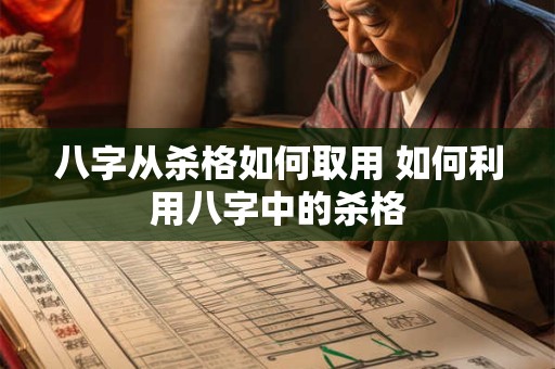 八字从杀格如何取用 如何利用八字中的杀格