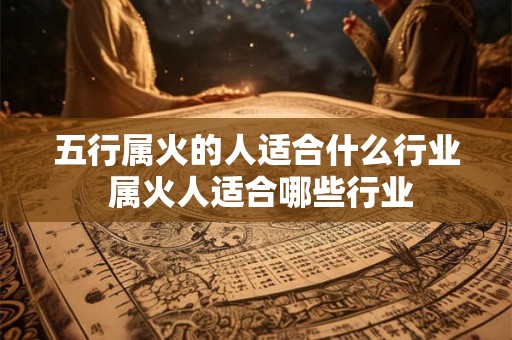 五行属火的人适合什么行业 属火人适合哪些行业