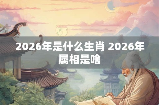 2026年是什么生肖 2026年属相是啥