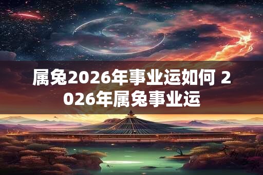 属兔2026年事业运如何 2026年属兔事业运