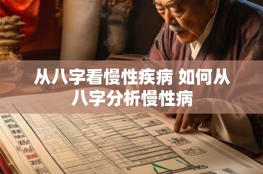 从八字看慢性疾病 如何从八字分析慢性病